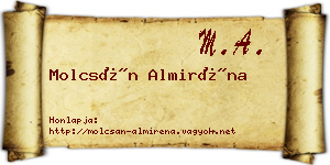 Molcsán Almiréna névjegykártya